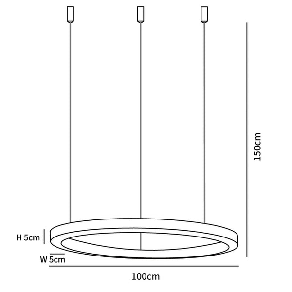 Dimensioni Ring LED Pendant Light