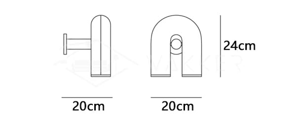 Cirkus Wall Lamp size reference