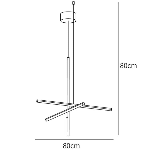 Gridline Linear Kronleuchter Abmessungen