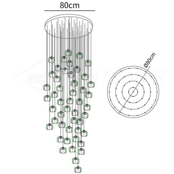 Best Pirce 👏 Vakkerlight Crystal Ball Cluster Chandeliers 🎁 -Vakkerlight Sales Store