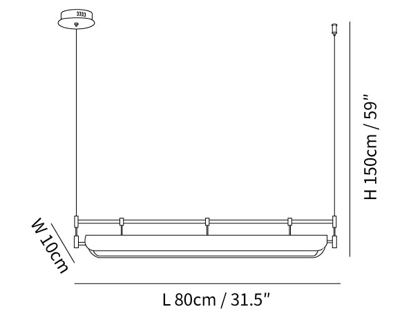 Dessau Chandelier dimensions