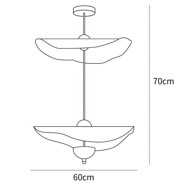 Envolee Double Biscuit Pendant — ∅23.6" × H27.5"