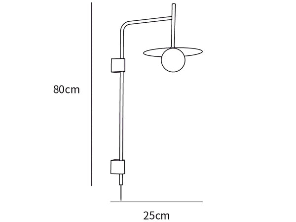 Gea Swing Arm Wall Lamp size