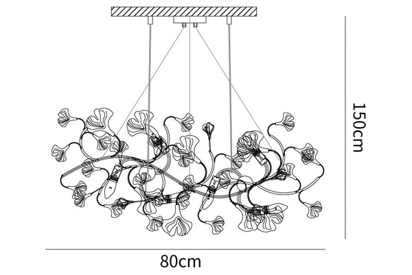 Best deal 🛒 Vakkerlight Chandeliers Gingko Porcelain Chandelier B 😍 -Vakkerlight Sales Store