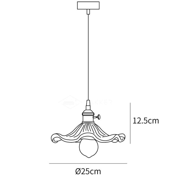 Glass Hibiscus size reference