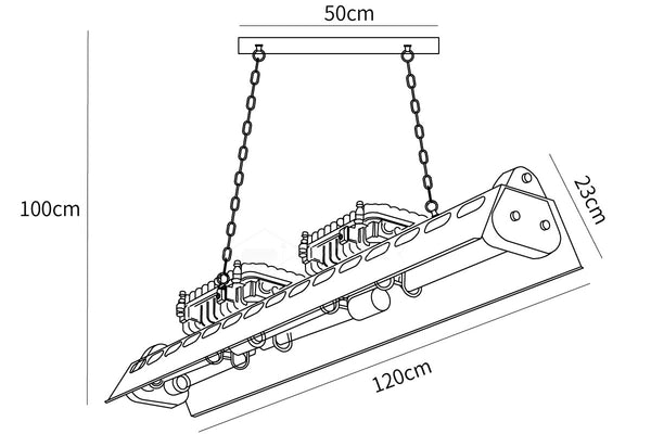 Dimensiones del colgante Steampunk Industrial