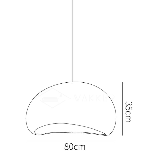Auralune Pendant Light three size configurations comparison diagram