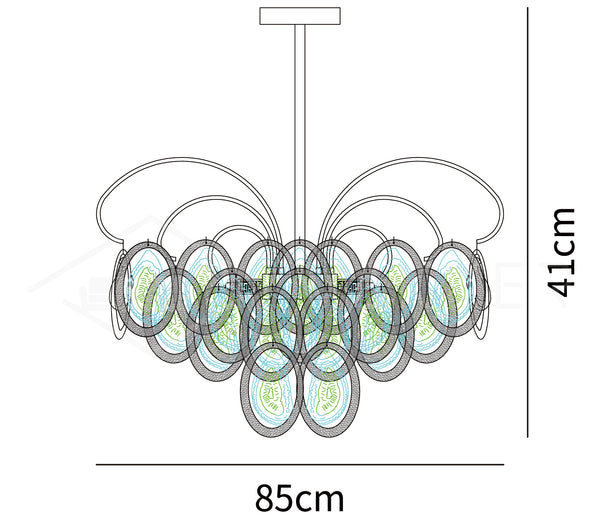 Brand new ⭐ Vakkerlight Luxury Pendant Slice Agate Chandelier 🔔 -Vakkerlight Sales Store