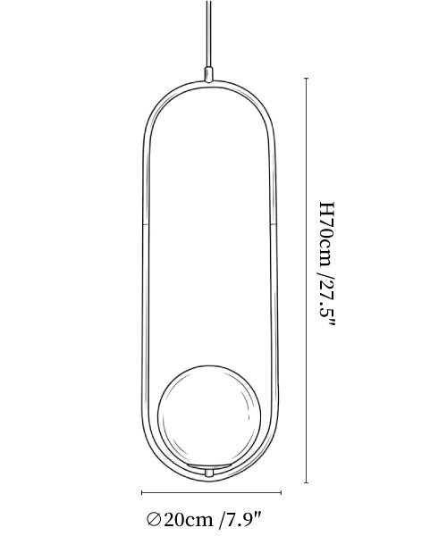 Mila pendant lamp dimensions