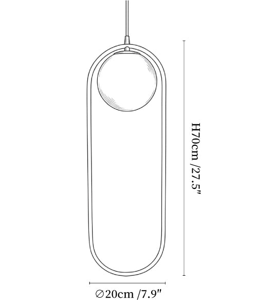 Mila pendant lamp dimensions