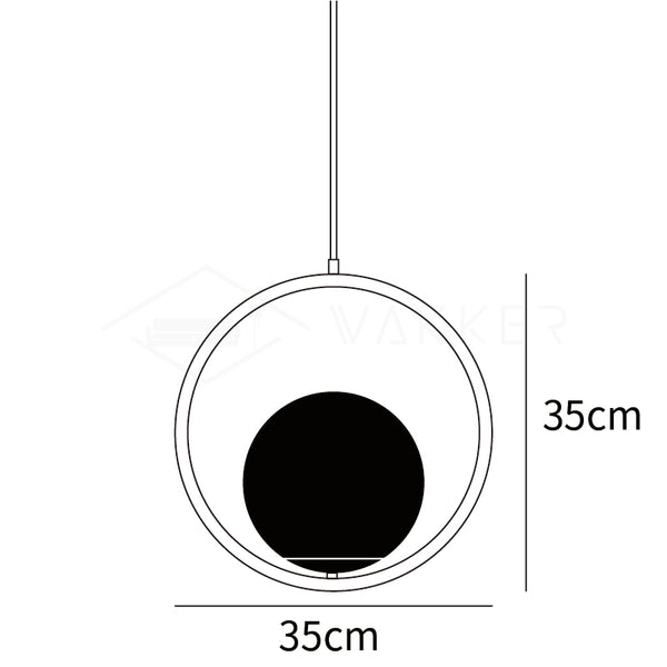Mila Pendant — Circle size reference