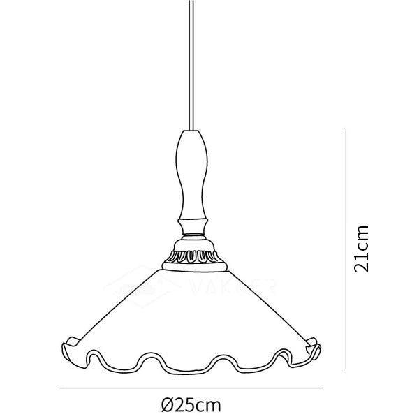 Mjölkblomma Pendellampa mått