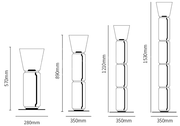 Noctambule Cone size chart