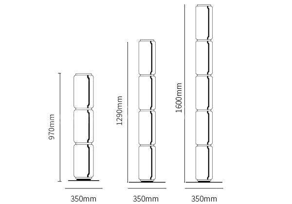 Noctambule Cylinders size chart