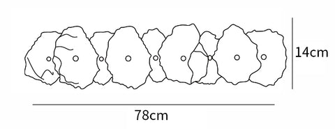 Petra Wall Lamp — 9 Heads size reference