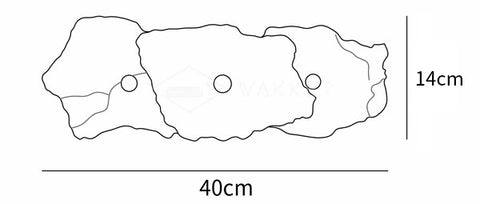Petra Wall Lamp — 3 Heads size reference