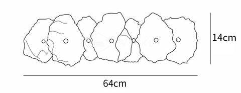 Petra Wall Lamp — 7 Heads size reference