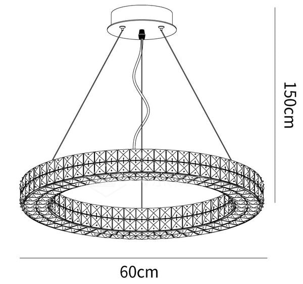 Spiridon Chandelier dimensions
