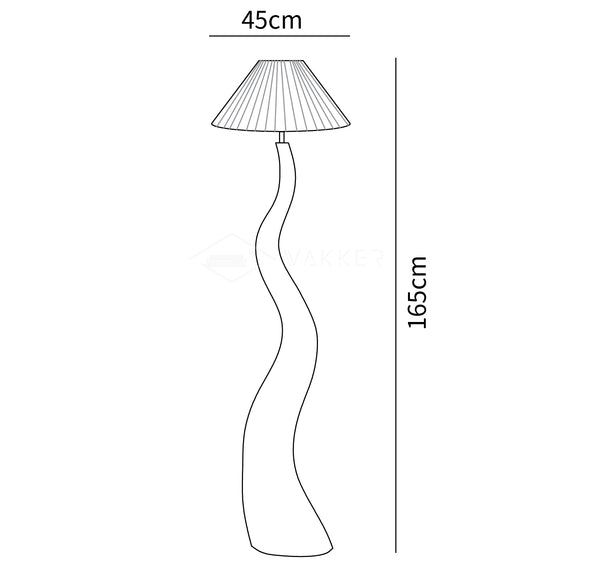 Twisted Pleated Floor Lamp – Vakkerlight