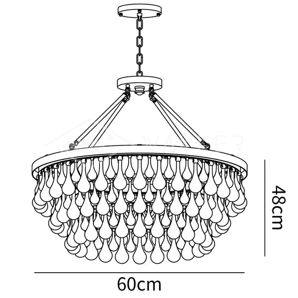Unique Tiered Crystal Chandelier dimensions