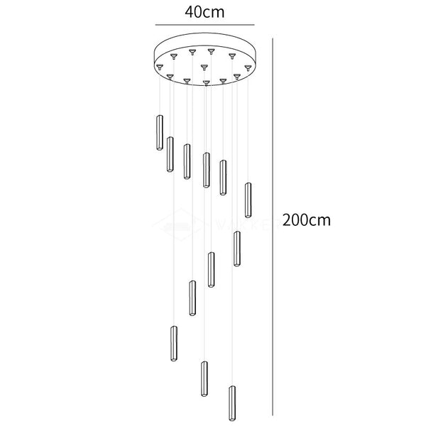 Villa Forci Chandelier dimensions