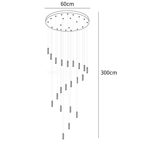 Villa Forci Chandelier dimensions