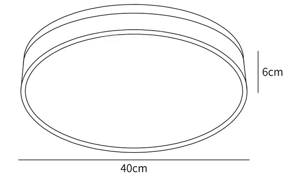 White Round Wooden Ceiling Lamp size reference