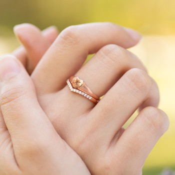 Tiara Accented Stacking Band