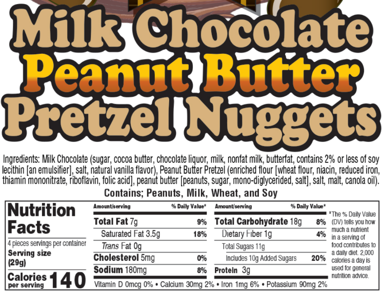 Milk Chocolate Peanut Butter Pretzel Nuggets