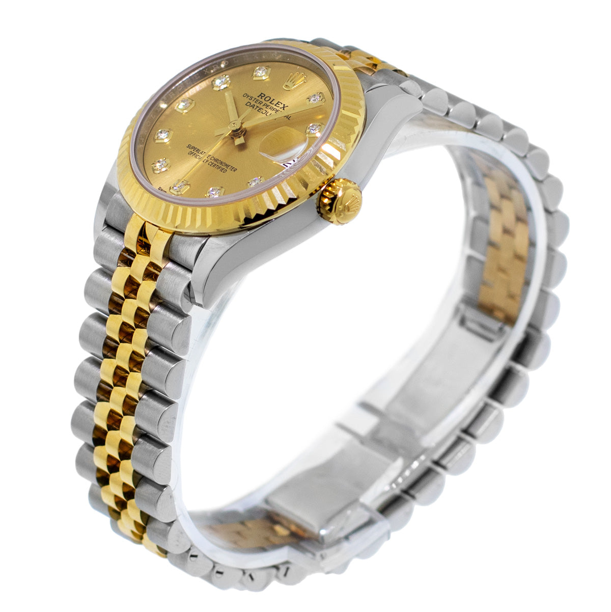 Rolex Lady-Datejust 31mm Yellow Gold & Steel Champagne Diamond Dial 278273