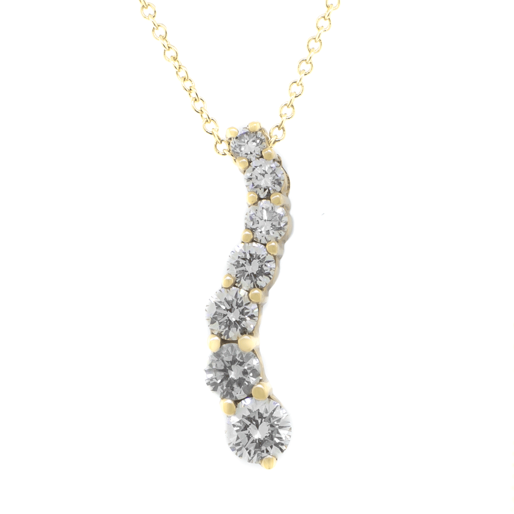 Diamond Pendant Necklace - 14K Yellow Gold