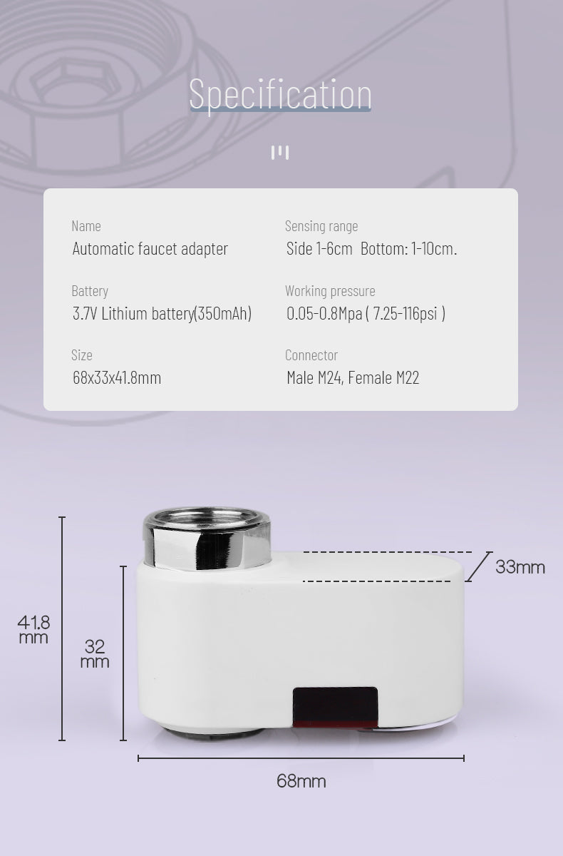 Mini automatic faucet adapter