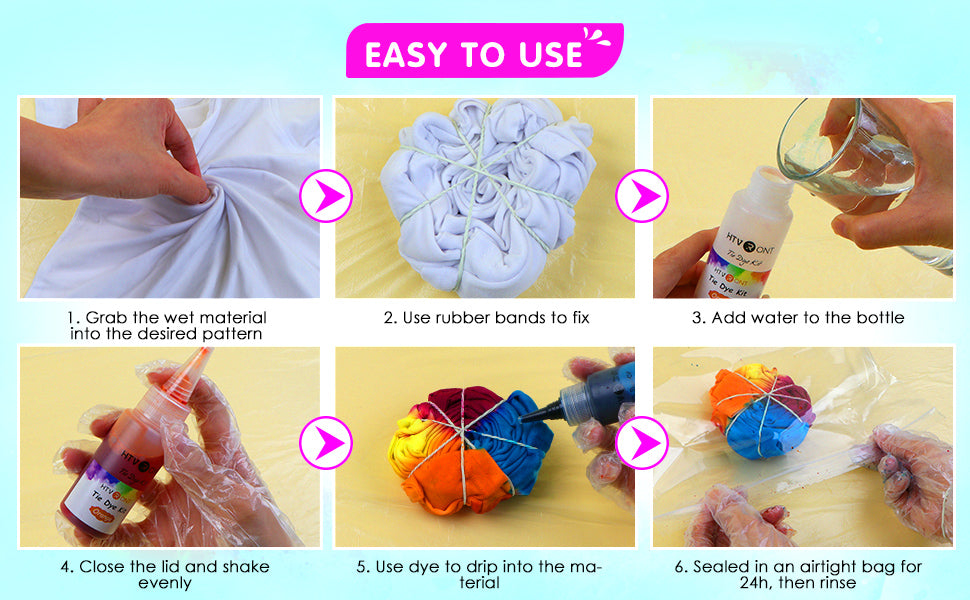 how to use Tie Dye Kit