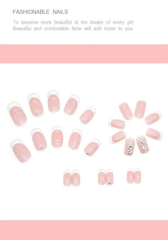 square short french nails