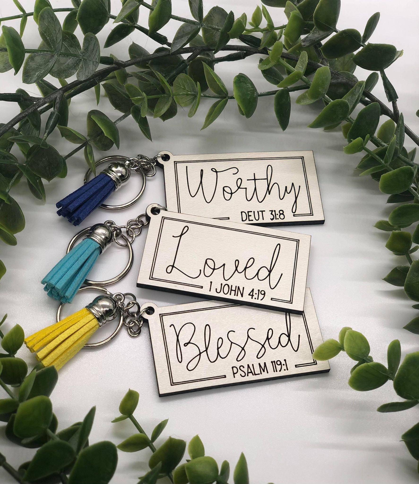 Inspirational Bible Verse Keychains