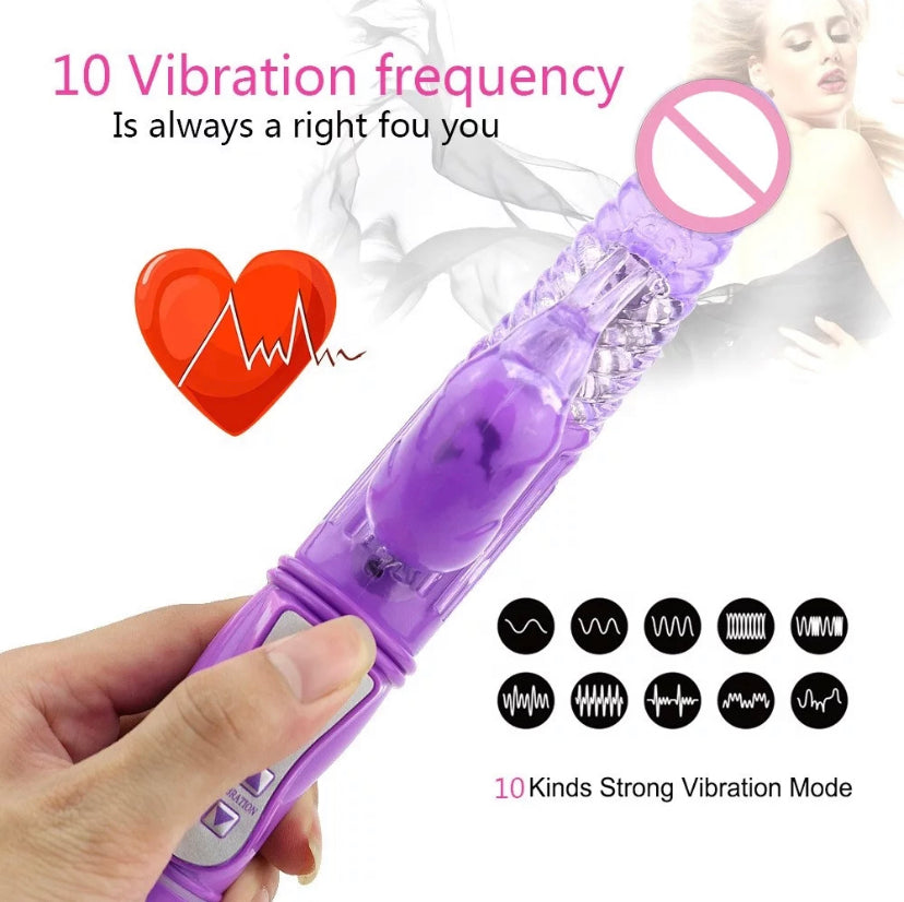 Rotating Rabbit Dildo Vibrator