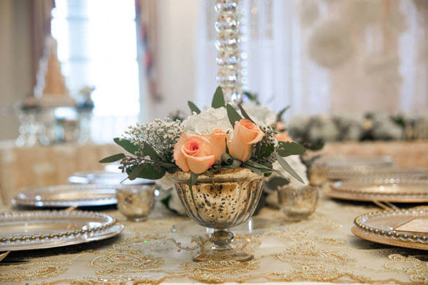 gold vases for centerpieces