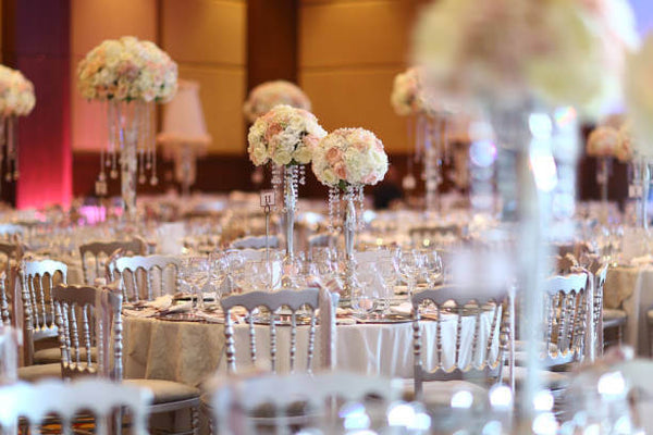 tall crystal wedding centerpieces