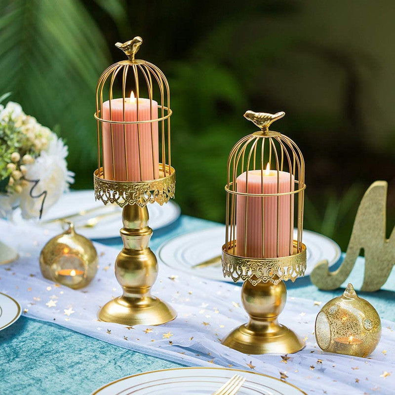 birdcage candle holders short centerpieces for wedding