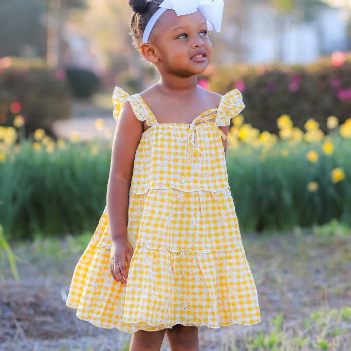 Hana Eyelet Dress - Sunshine