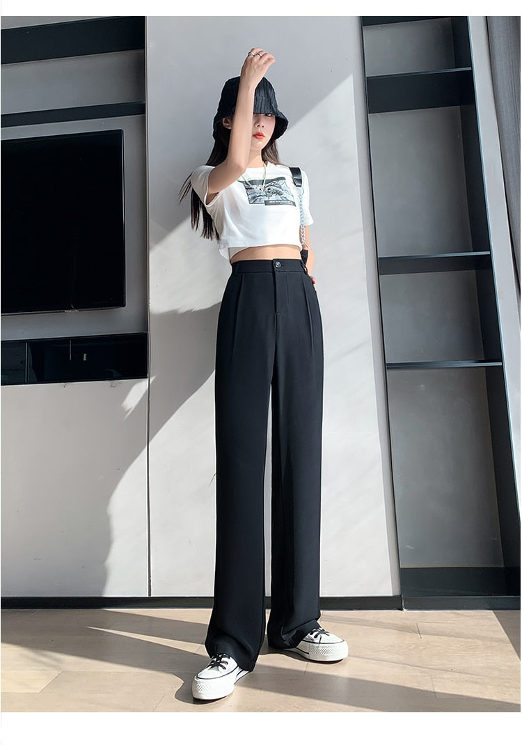 High Waist Loose Wide Leg Pants