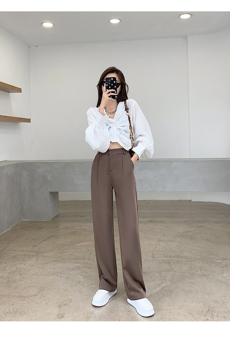 High Waist Loose Wide Leg Pants