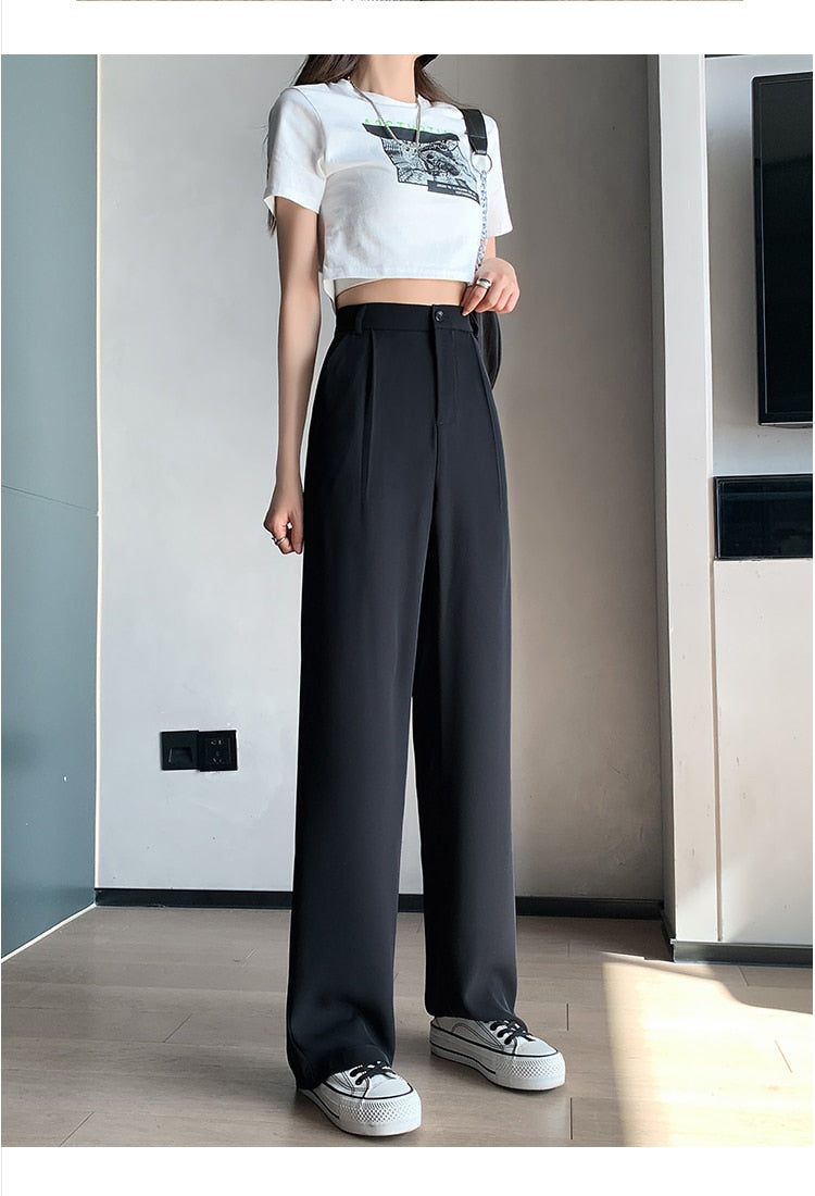 High Waist Loose Wide Leg Pants