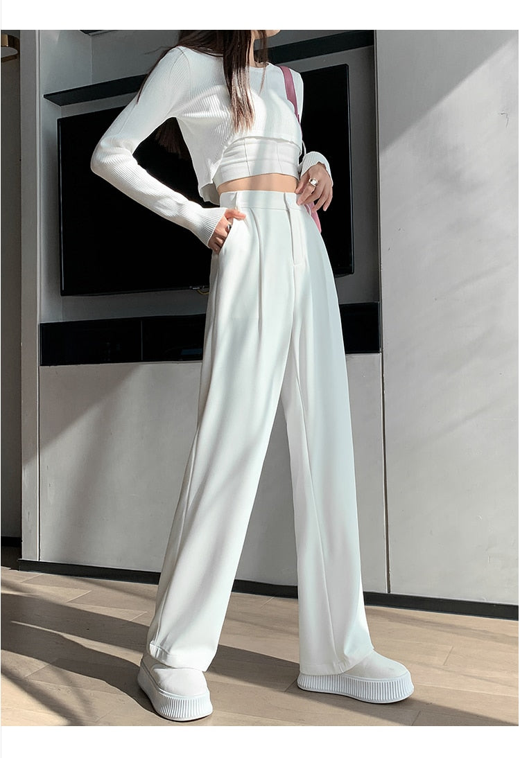 High Waist Loose Wide Leg Pants