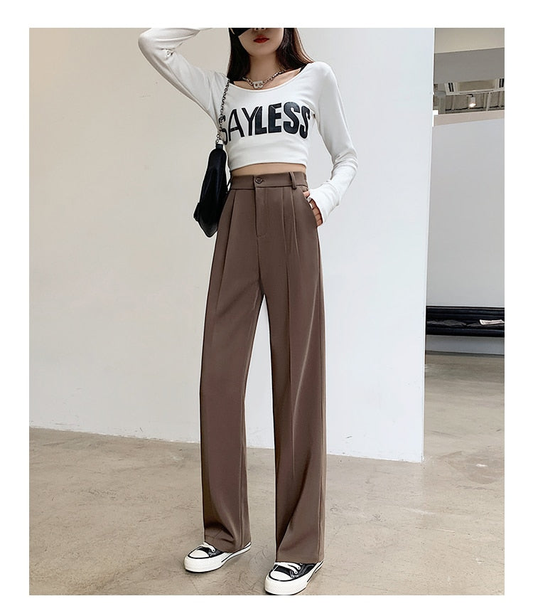 High Waist Loose Wide Leg Pants