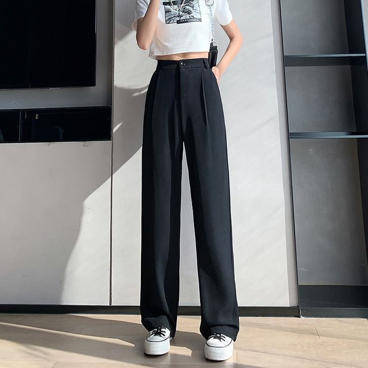 High Waist Loose Wide Leg Pants