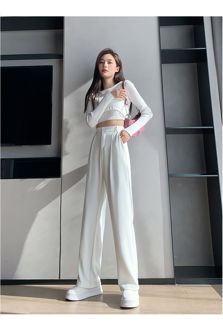 High Waist Loose Wide Leg Pants