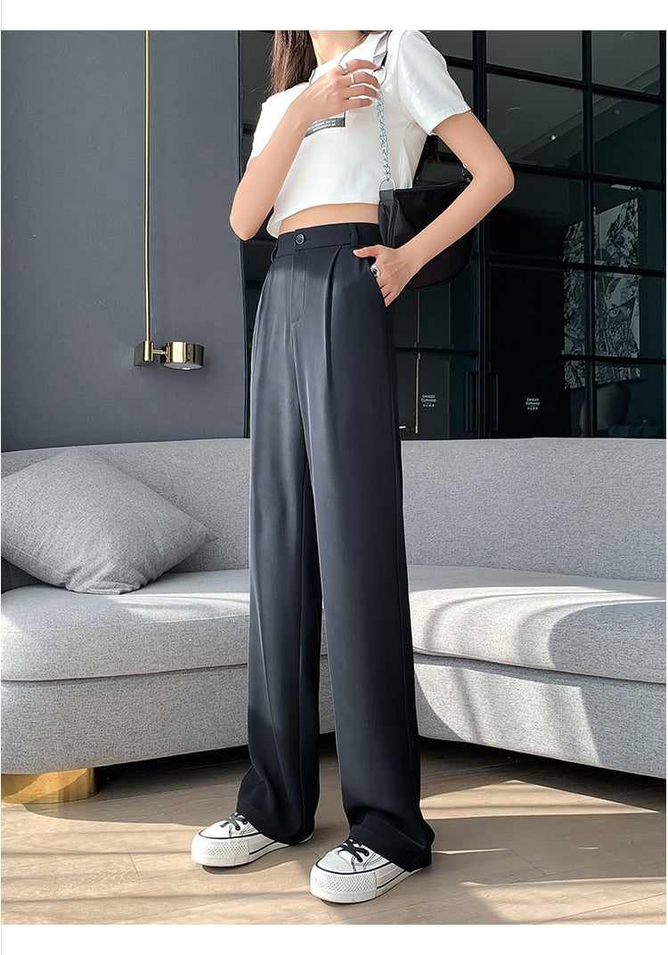 High Waist Loose Wide Leg Pants