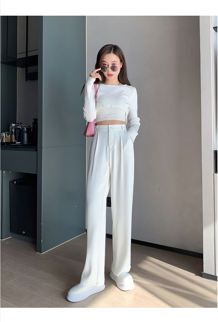 High Waist Loose Wide Leg Pants