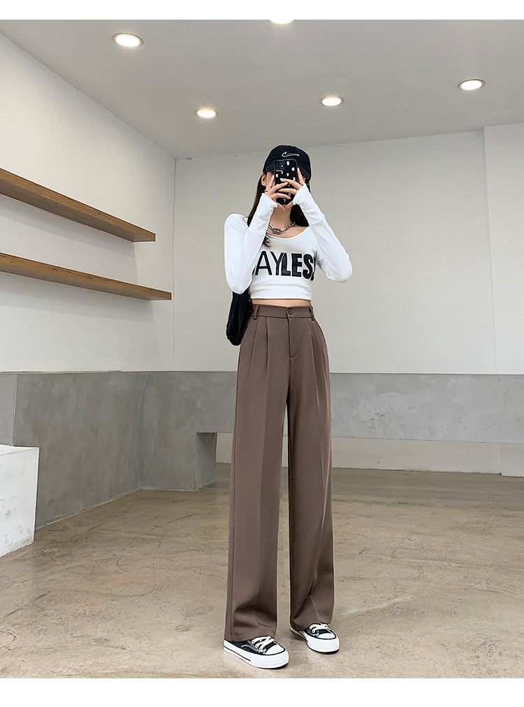 High Waist Loose Wide Leg Pants